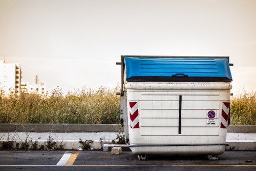 Various types of residential waste being segregated