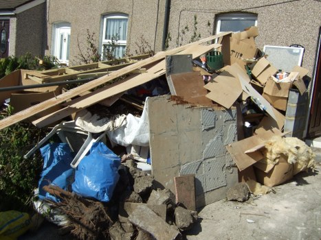 Furniture being cleared from a flat