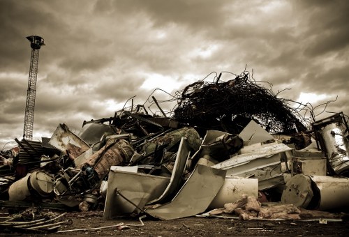 Local rubbish removal team at work